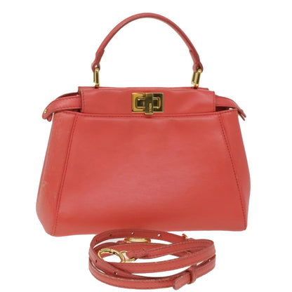 Orange Leather Fendi Handbag