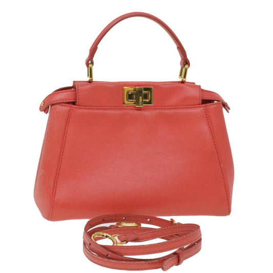 Orange Leather Fendi Peekaboo