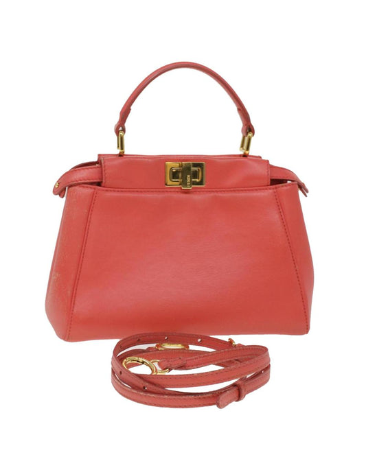 Orange Leather Fendi Handbag