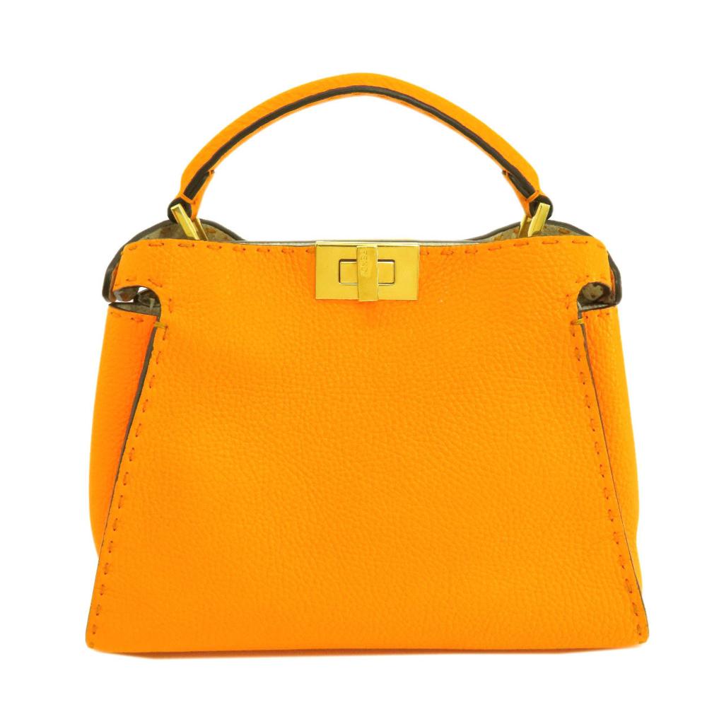 Orange Leather Fendi Peekaboo