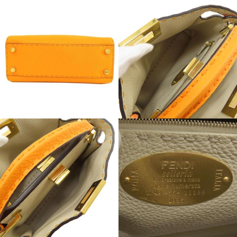 Orange Leather Fendi Peekaboo