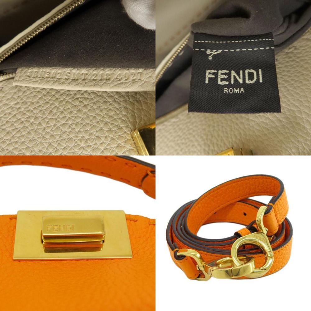 Orange Leather Fendi Peekaboo