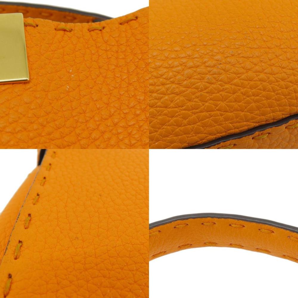 Orange Leather Fendi Peekaboo