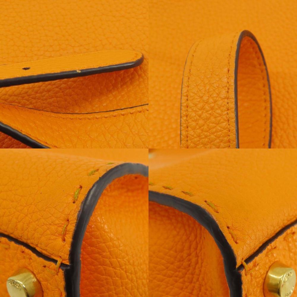 Orange Leather Fendi Peekaboo