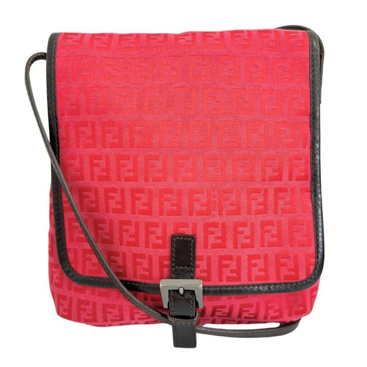 Pink Canvas Fendi Shoulder Bag