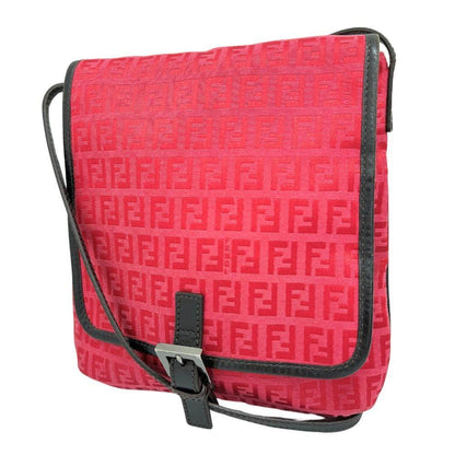 Pink Canvas Fendi Shoulder Bag