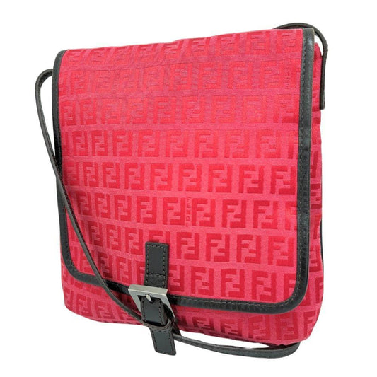 Pink Canvas Fendi Shoulder Bag