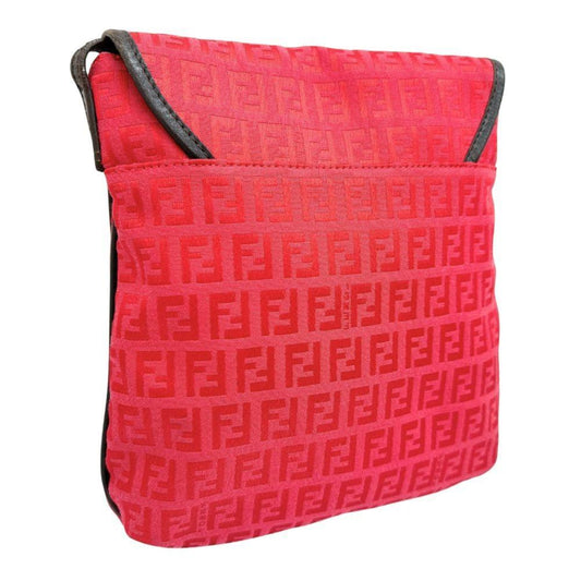 Pink Canvas Fendi Shoulder Bag