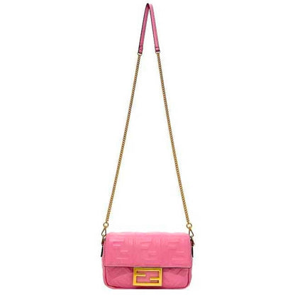 Pink Fabric Fendi Baguette