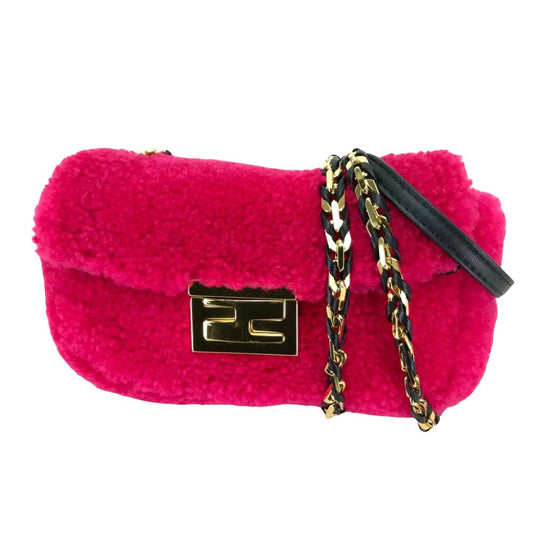 Pink Fur Fendi Baguette