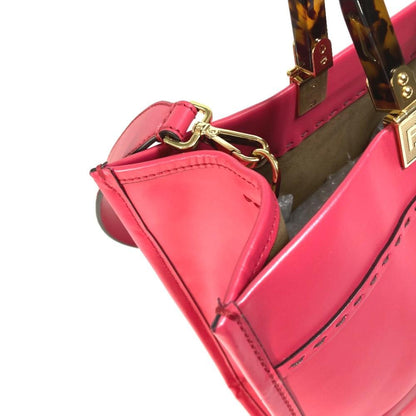 Pink Leather Fendi Baguette