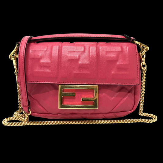 Pink Leather Fendi Baguette