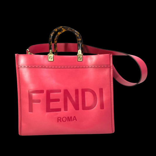Pink Leather Fendi Baguette