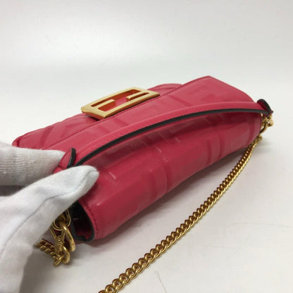 Pink Leather Fendi Baguette