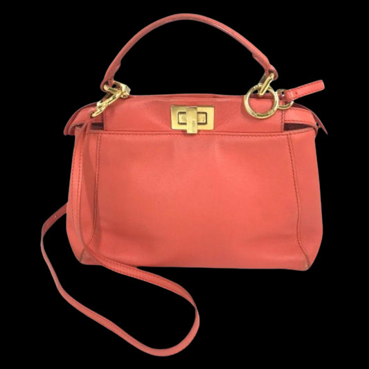 Pink Leather Fendi Handbag