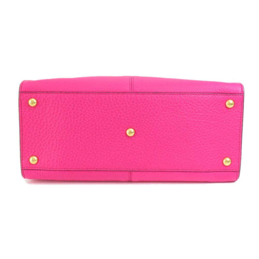 Pink Leather Fendi Peekaboo