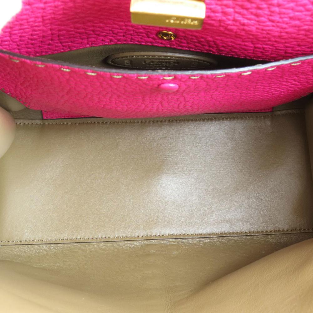 Pink Leather Fendi Peekaboo