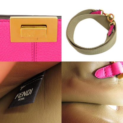 Pink Leather Fendi Peekaboo