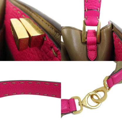 Pink Leather Fendi Peekaboo