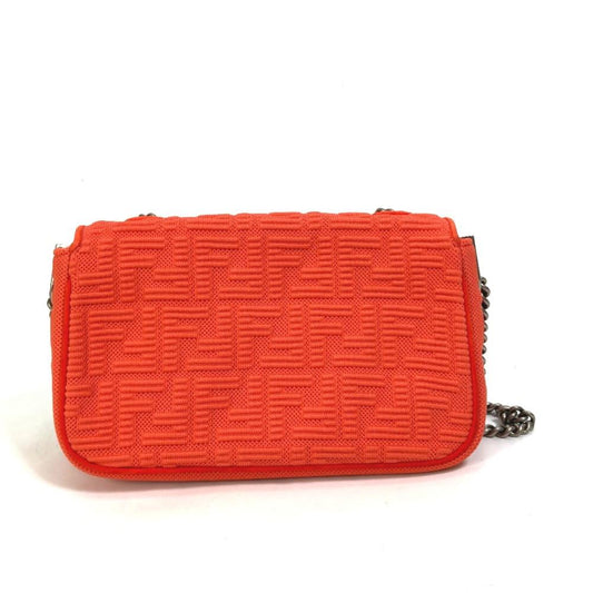 Red Canvas Fendi Shoulder Bag