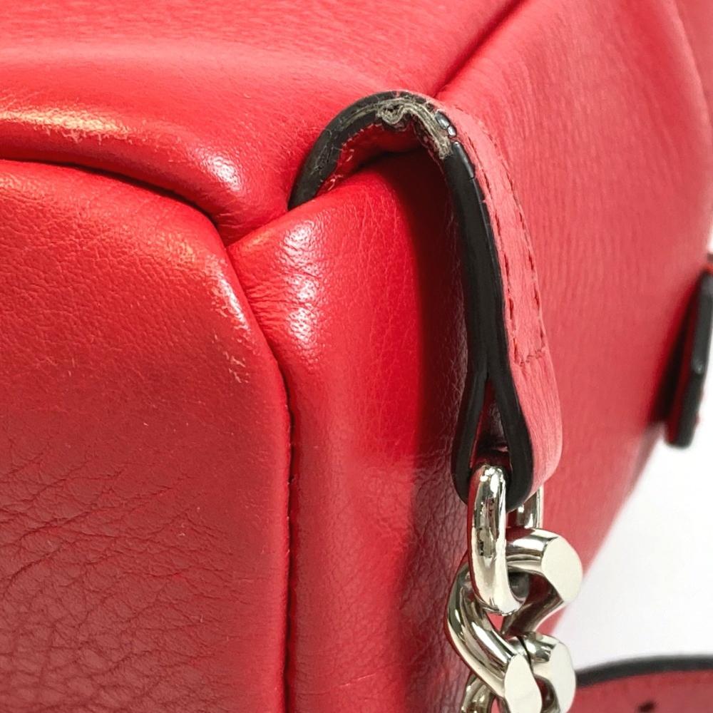Red Leather Fendi Backpack