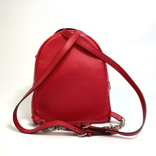 Red Leather Fendi Backpack