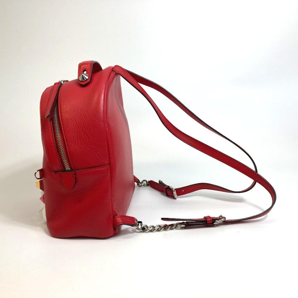 Red Leather Fendi Backpack