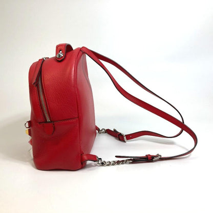 Red Leather Fendi Backpack