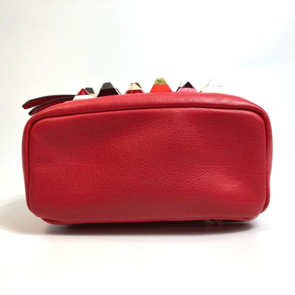 Red Leather Fendi Backpack