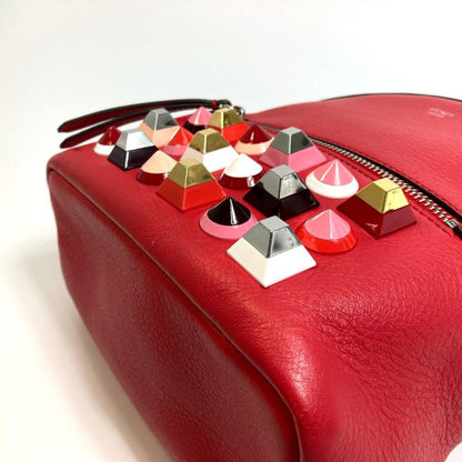 Red Leather Fendi Backpack