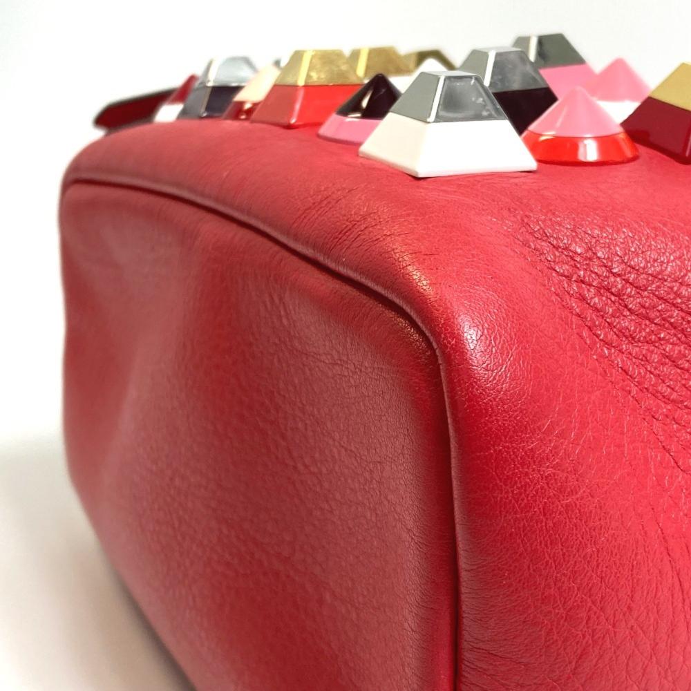 Red Leather Fendi Backpack