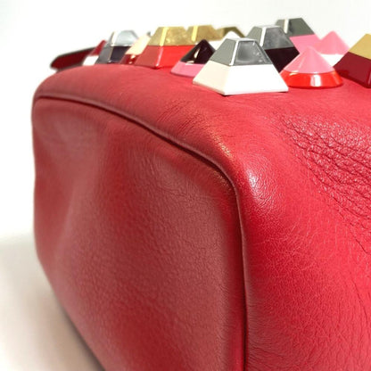Red Leather Fendi Backpack