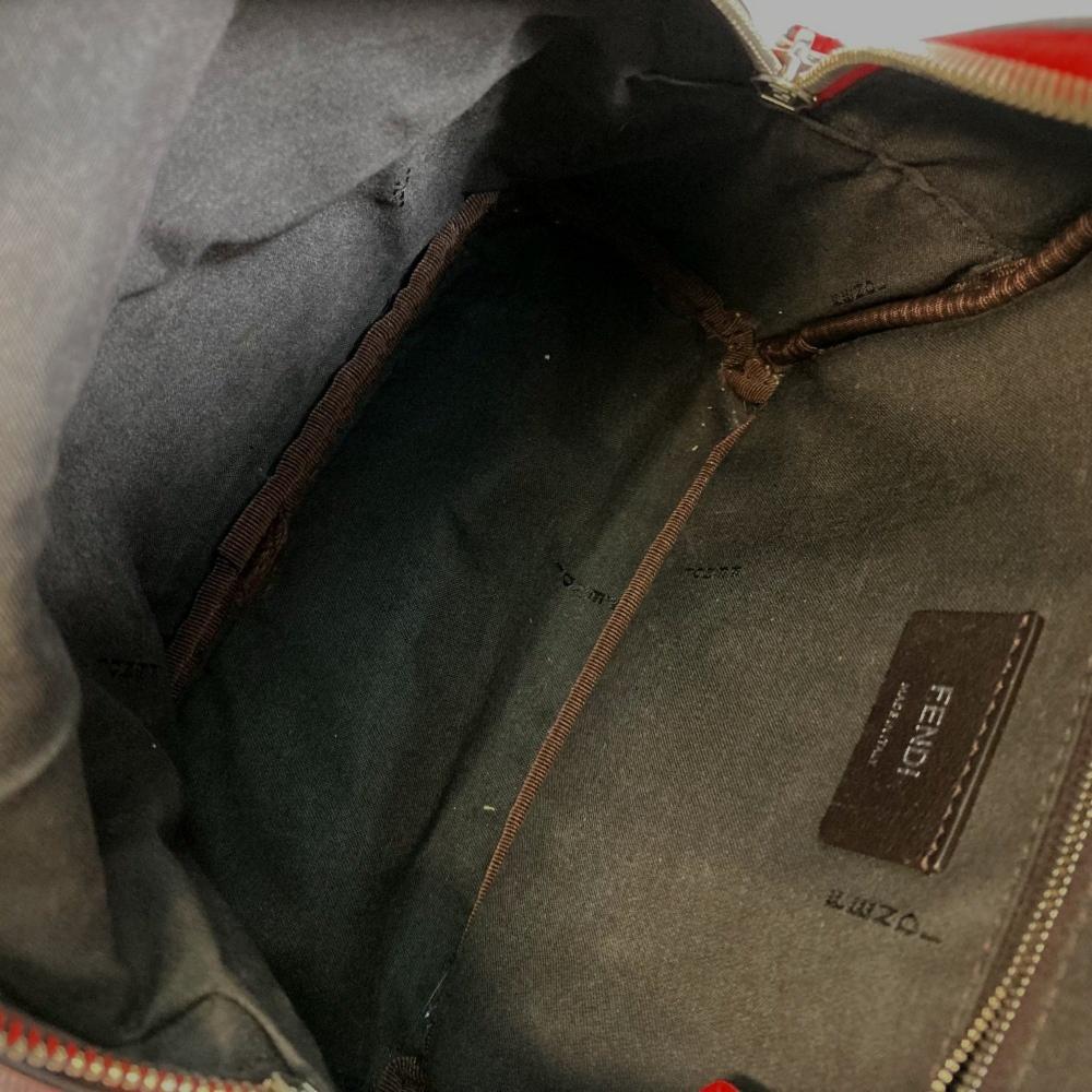 Red Leather Fendi Backpack