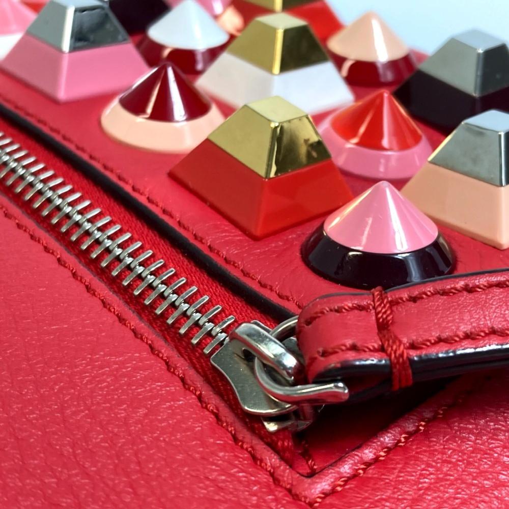 Red Leather Fendi Backpack