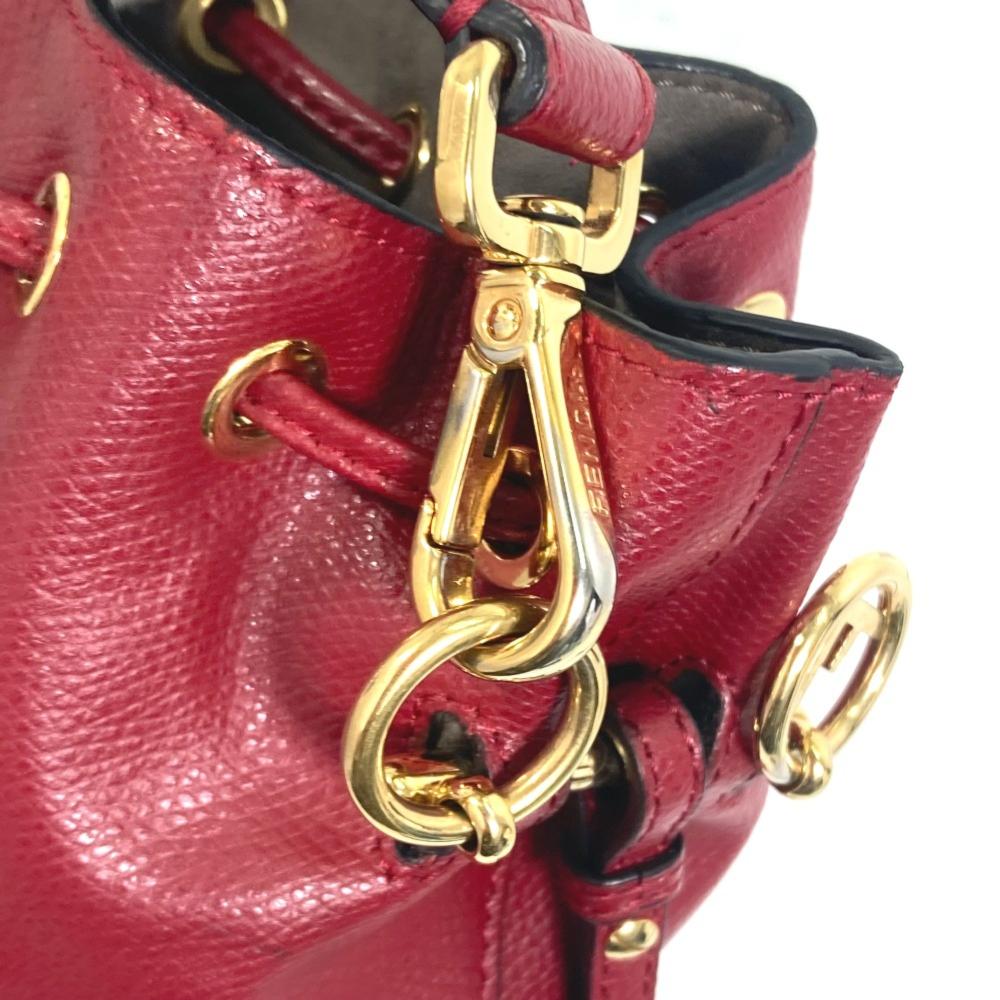 Red Leather Fendi Shoulder Bag