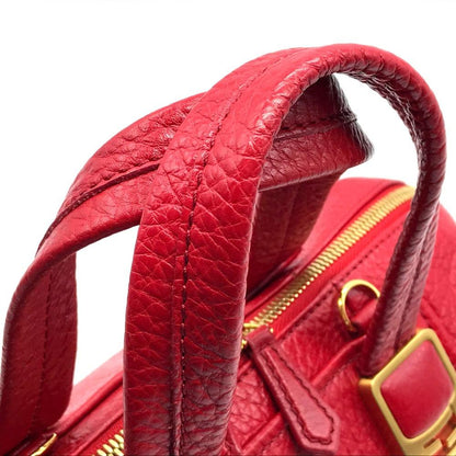 Red Leather Fendi Shoulder Bag