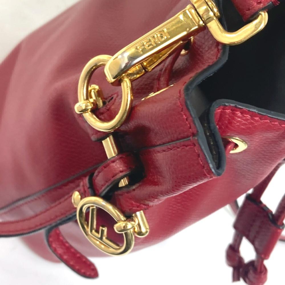 Red Leather Fendi Shoulder Bag