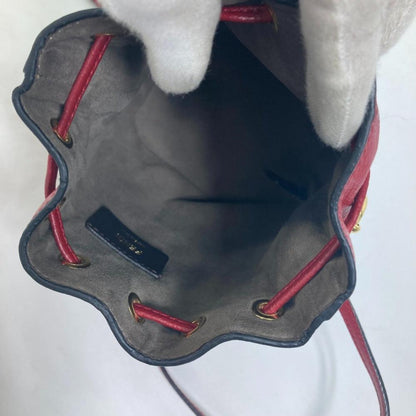 Red Leather Fendi Shoulder Bag
