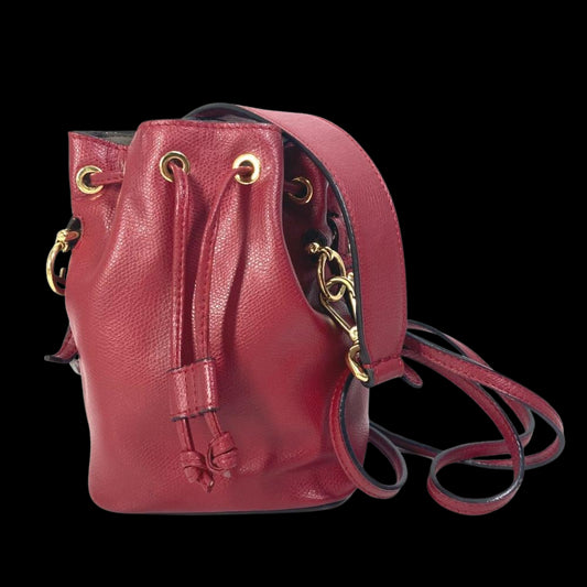 Red Leather Fendi Shoulder Bag