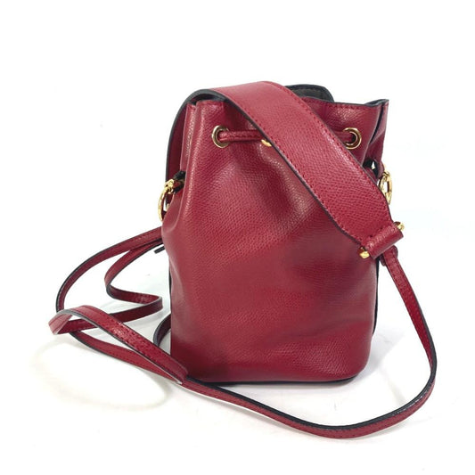Red Leather Fendi Shoulder Bag