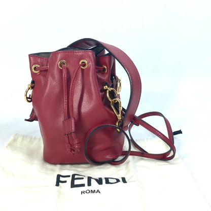 Red Leather Fendi Shoulder Bag