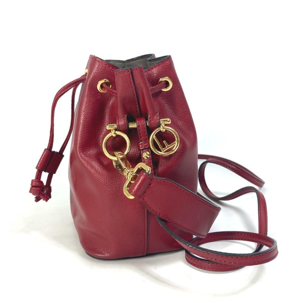 Red Leather Fendi Shoulder Bag