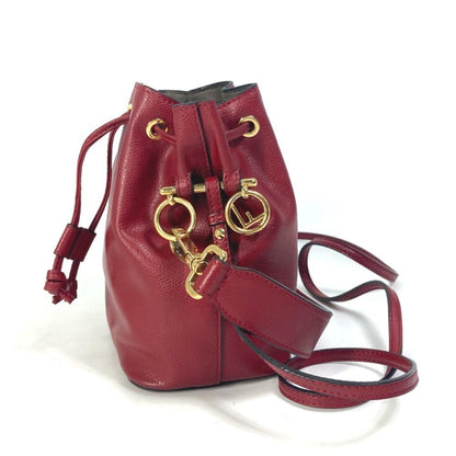 Red Leather Fendi Shoulder Bag