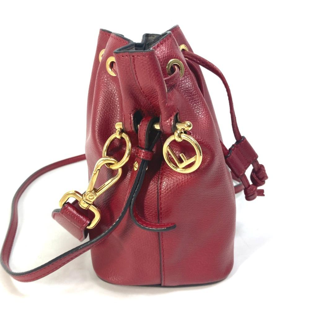 Red Leather Fendi Shoulder Bag