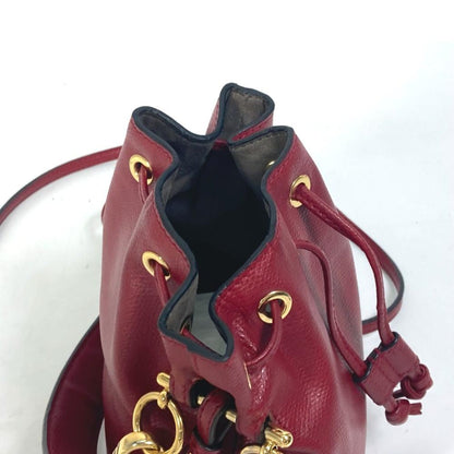 Red Leather Fendi Shoulder Bag