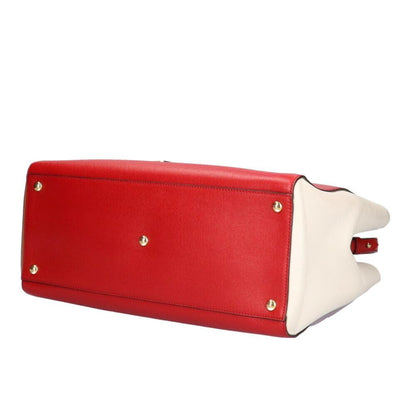 Red Leather Fendi Shoulder Bag