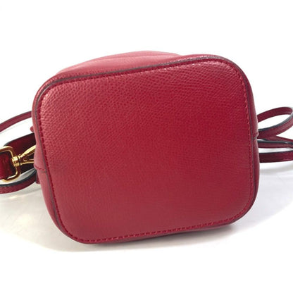 Red Leather Fendi Shoulder Bag