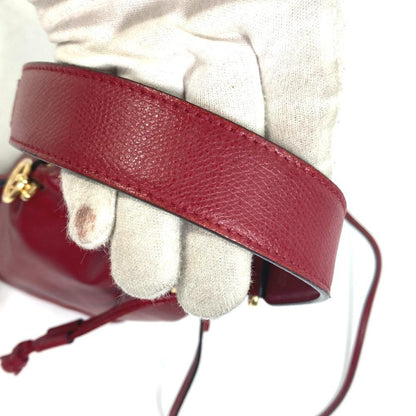 Red Leather Fendi Shoulder Bag