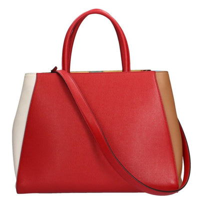 Red Leather Fendi Tote