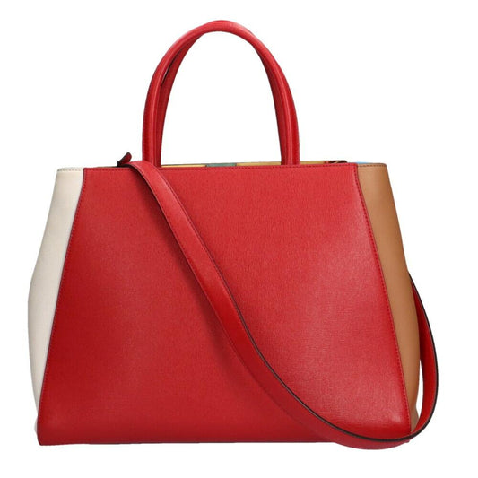 Red Leather Fendi Tote